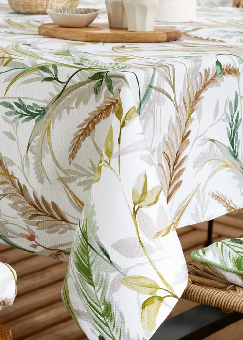 RHS Natural Ornamental Grasses Shower Proof Dining Table Cloth (137x229cm) - 137 x 229cm Image 3