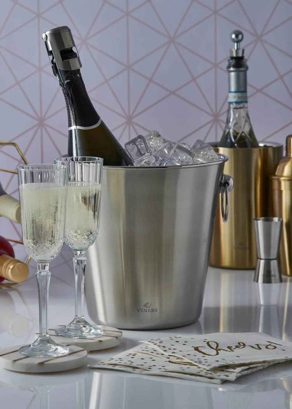 Viners Silver Champagne Bucket (4L) - One Size Image 3
