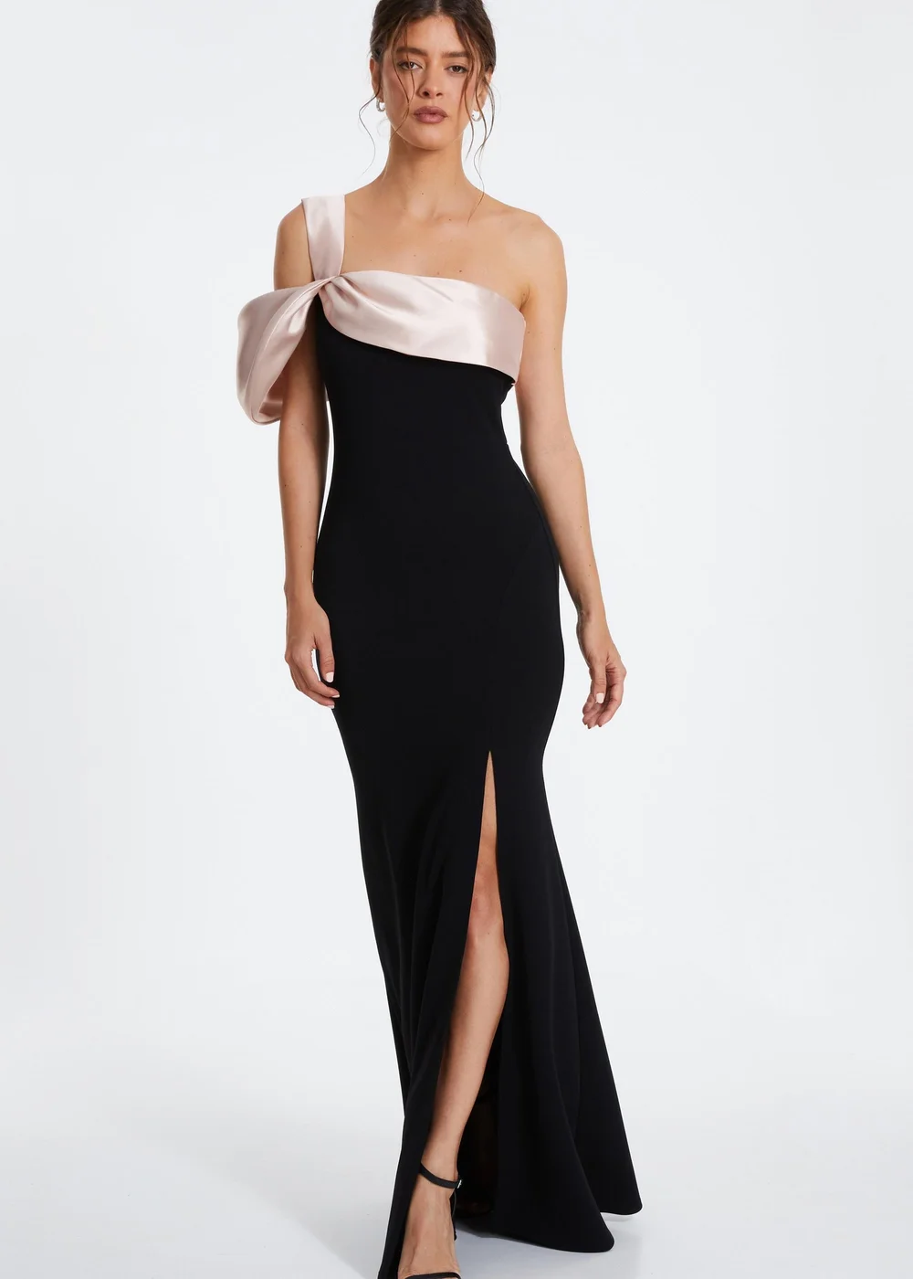 quiz black evening dress Prom Dresses Quiz Black Evening Dresses Long Strapless V-Neck Plunging Neckline Slit Train Sequin Gown
