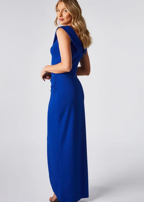 Quiz Blue Bardot Wrap Maxi Dress - 6 Image 2