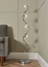 BHS Chrome Bella Twisted 4 Light Floor Lamp (130cm x 26cm) - One Size Image 2