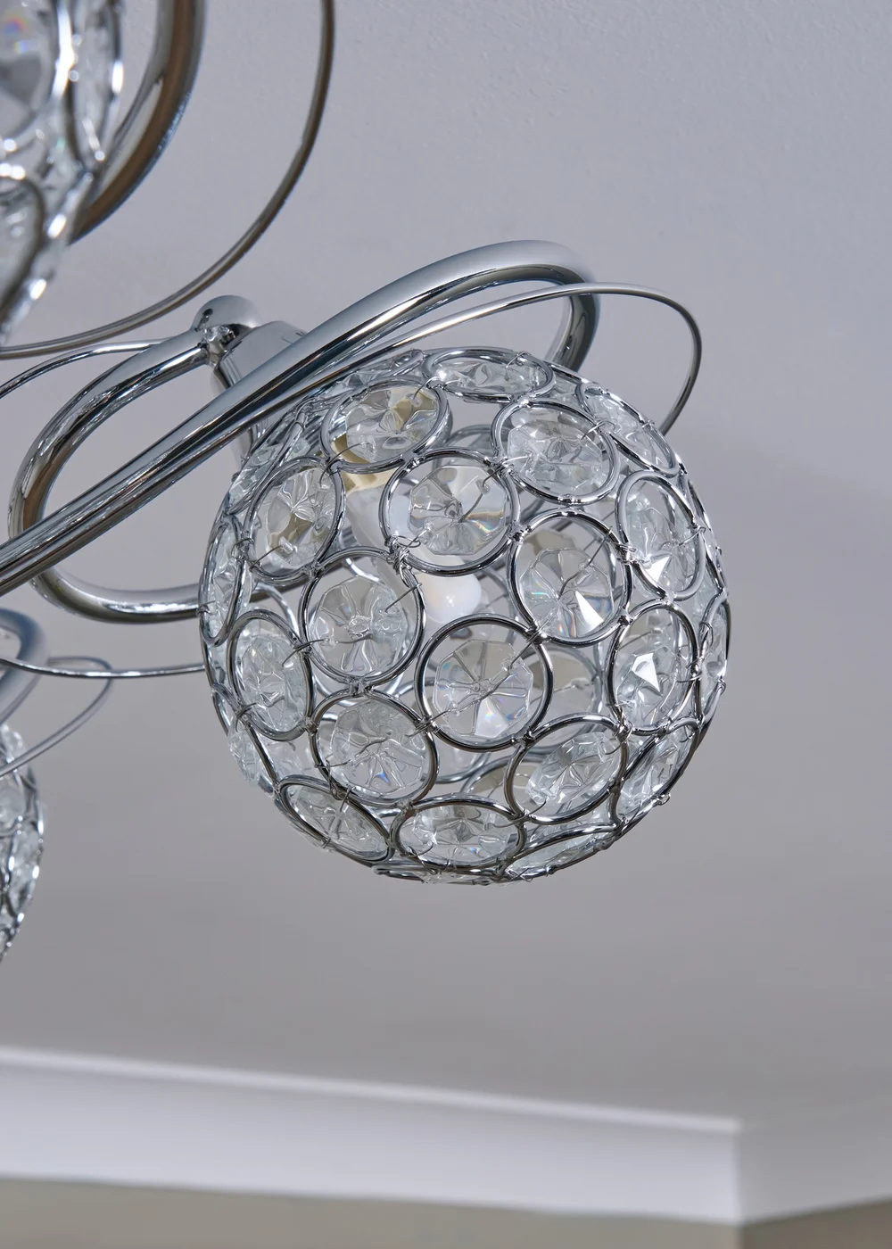 BHS Chrome Orianna Flush 5 light (22cm x 52cm) - One Size Image 3