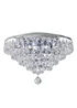 BHS Chrome Elsa Crystal Diamond Effect Flush Ceiling Light (29cm x 55cm) - One Size Image 4