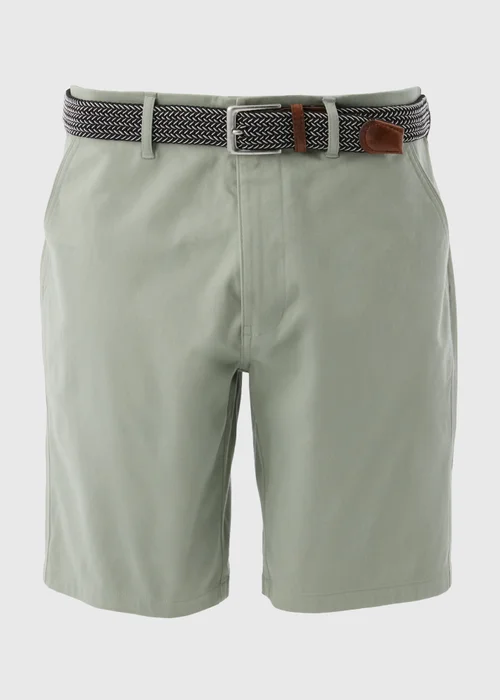 Lincoln Sage Green Belted Chino Shorts - 32 Image 4