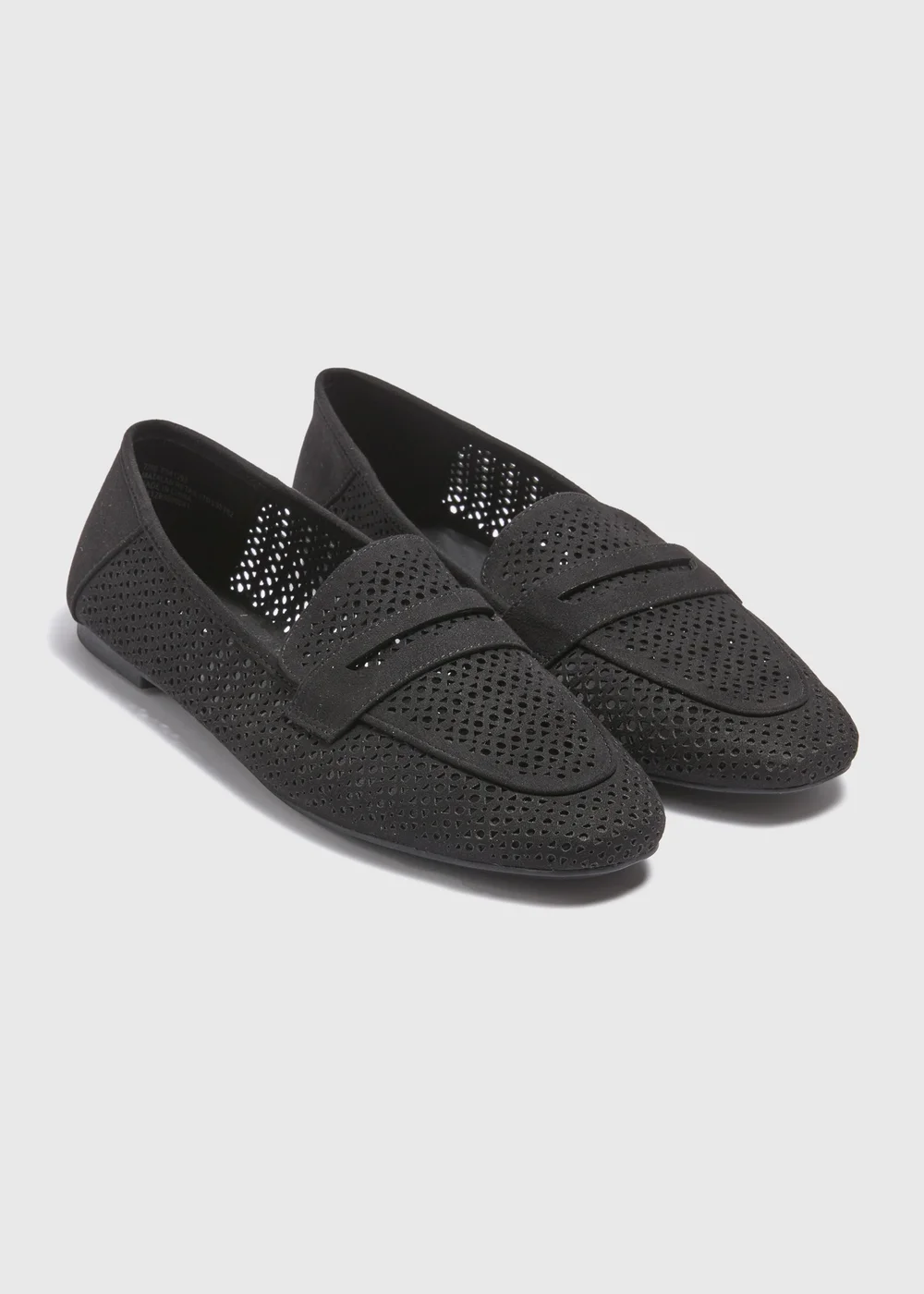 Black Laser Cut Loafers - Size 3 Image 1