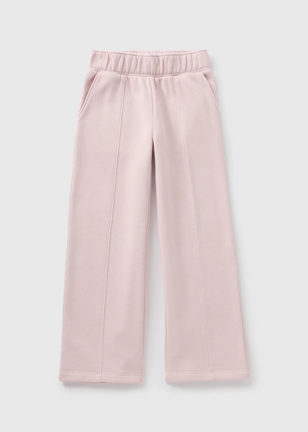 Girls Pink Wide Leg Jogging Bottoms (7-15yrs) - Age 10 Years Image 1