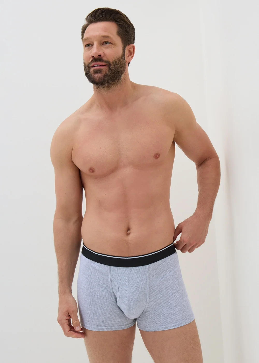 Premium Multi Ribbed Keyhole Boxers - XS Image 2
