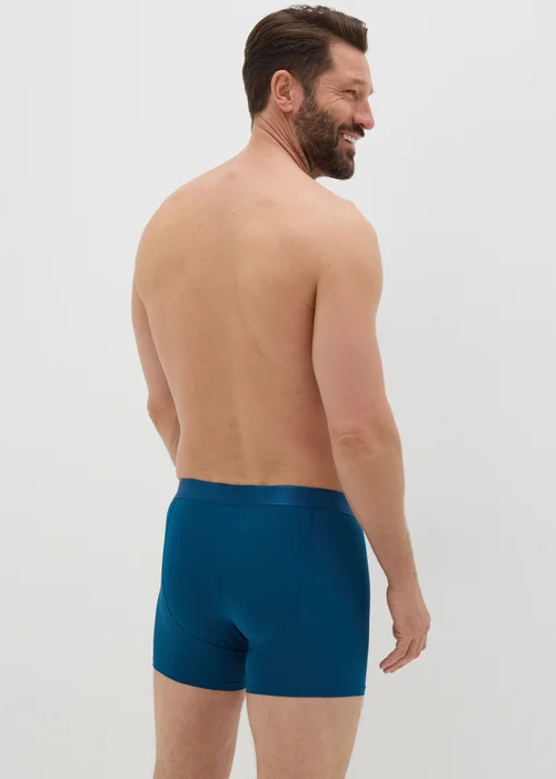 Premium Teal Microfibre Keyhole Boxers - XS Image 3