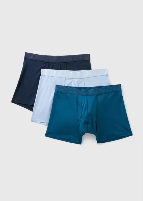 Premium Teal Microfibre Keyhole Boxers - XS Image 1