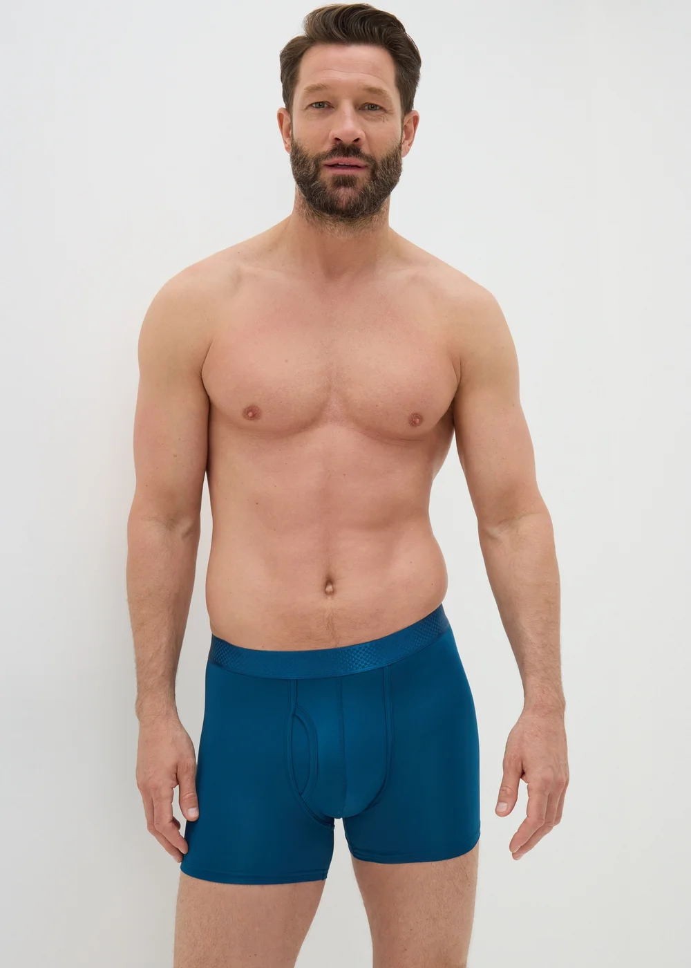 Premium Teal Microfibre Keyhole Boxers - XS Image 2