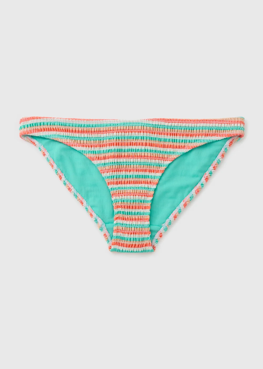 Coral Multi Stripe Bikini Bottoms - 6 Image 2