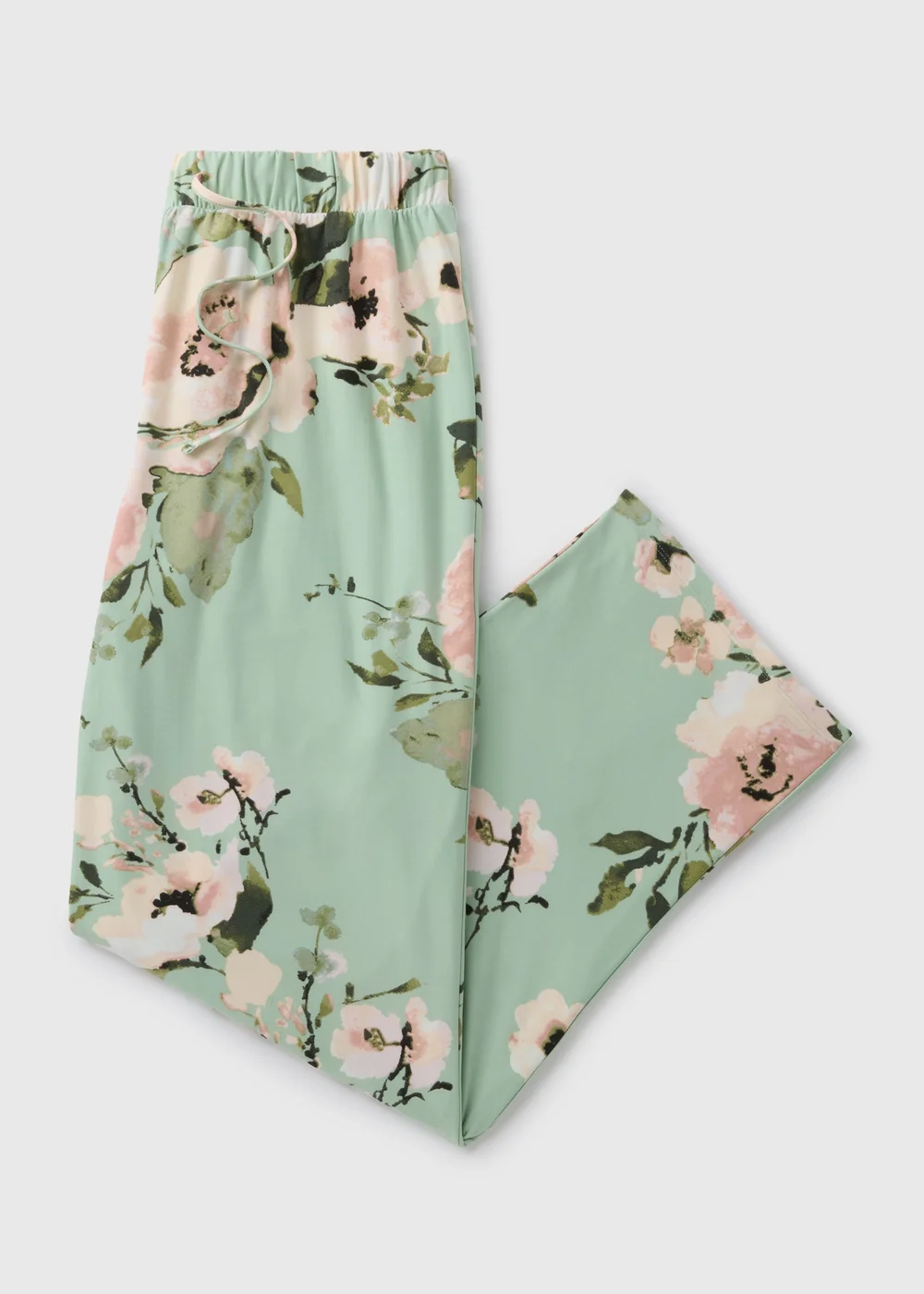 Sage Green Floral Soft Touch Pyjama Bottoms - Extra small Image 2