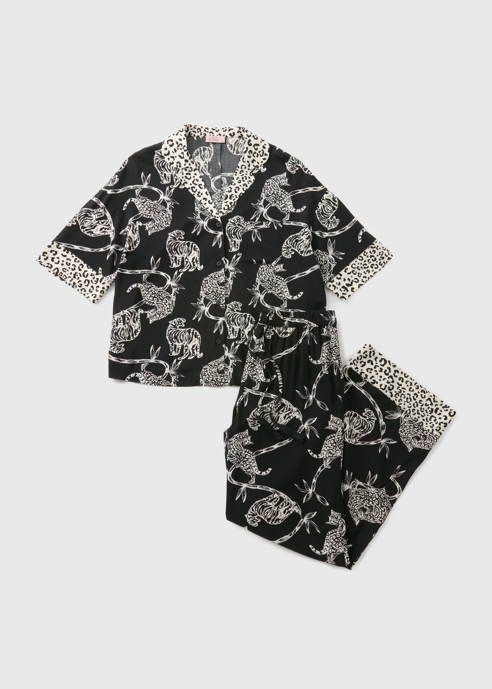 Black Animal Pyjama Set - Size 8 Image 3