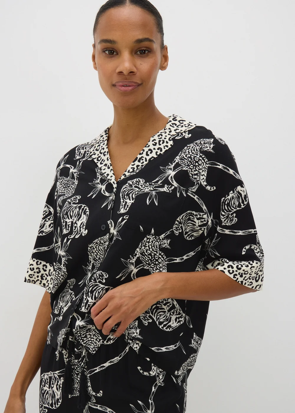Black Animal Pyjama Set - Size 8 Image 2
