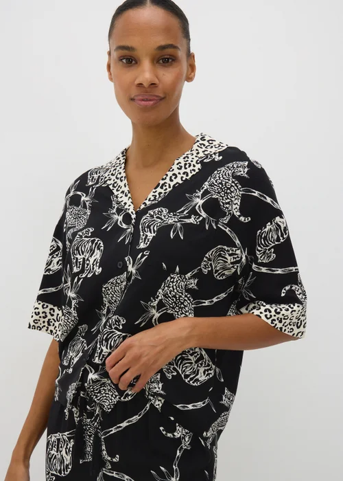 Black Animal Pyjama Set - Size 8 Image 2