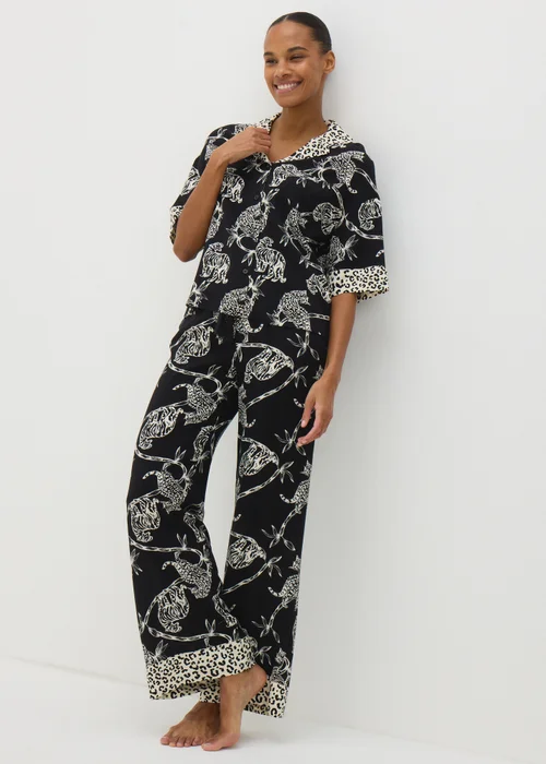Black Animal Pyjama Set - Size 8 Image 1