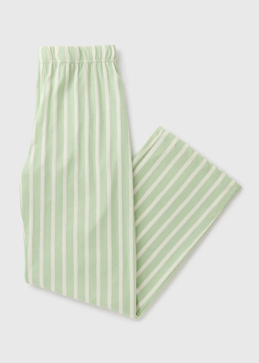 Sage Green Stripe Pyjama Bottoms - Small Image 3