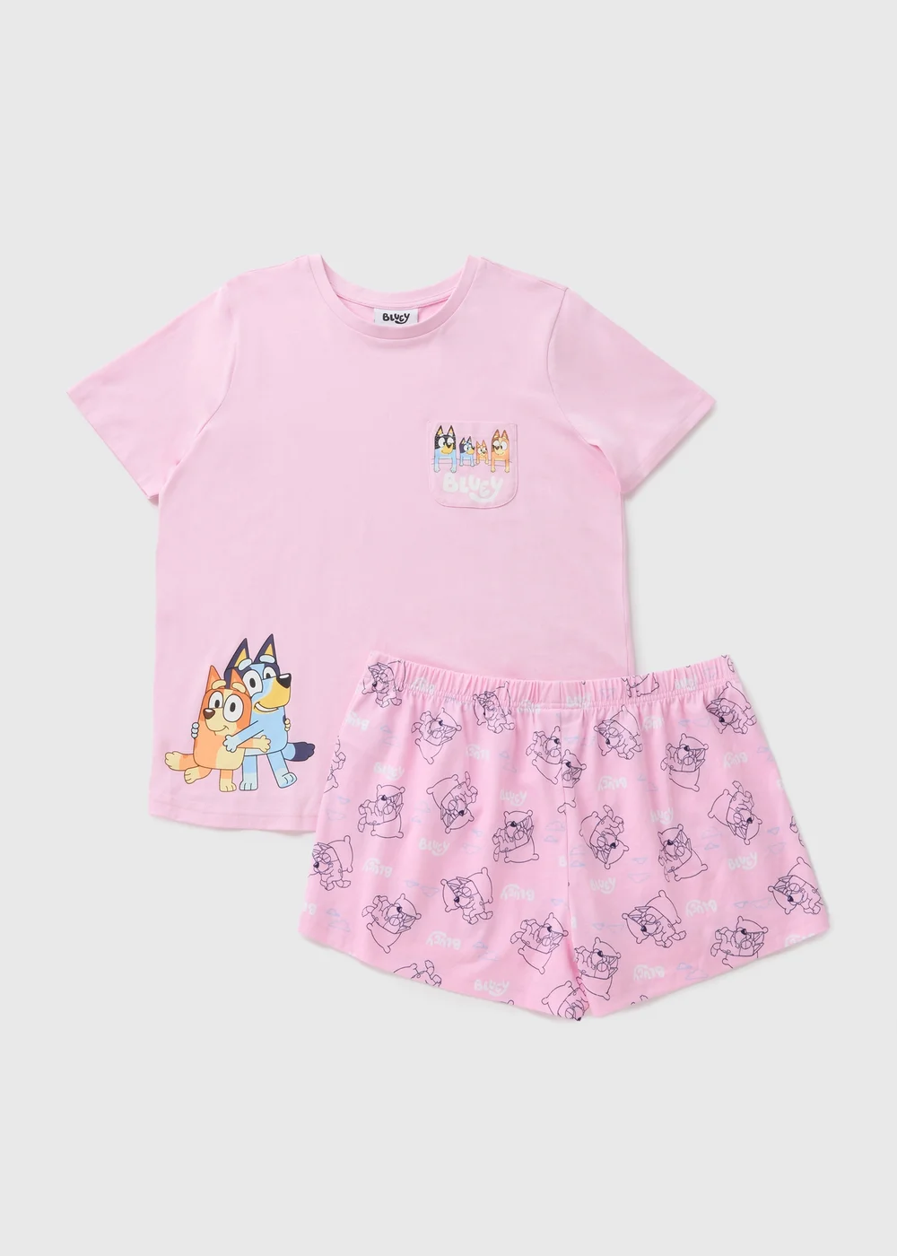 Bluey Pink Shorts Pyjama Set - Extra small Image 3