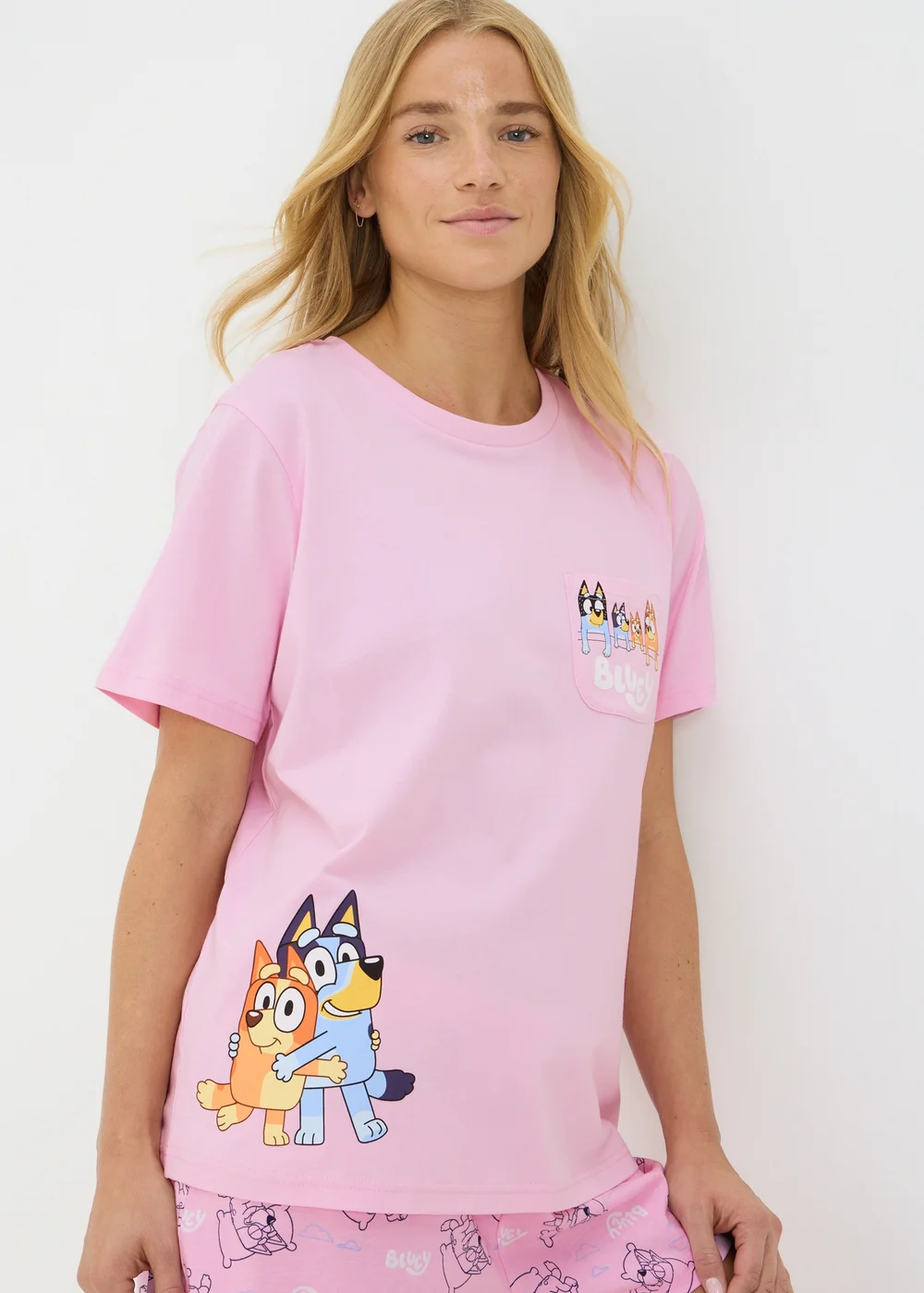 Bluey Pink Shorts Pyjama Set - Extra small Image 2