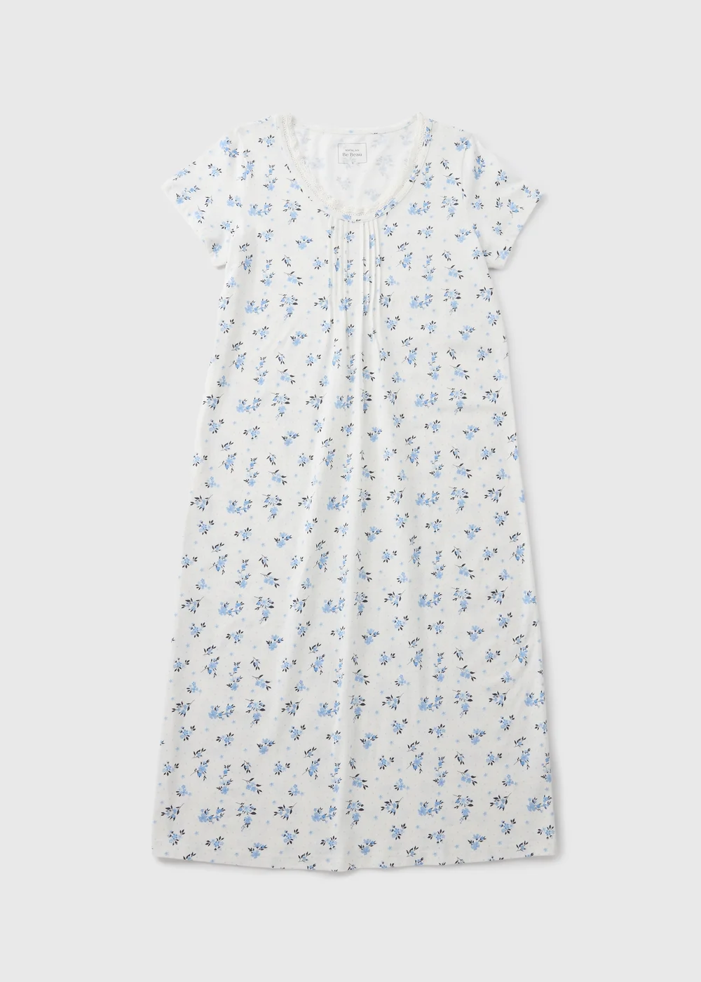 White Ditsy Floral Nightie - Small Image 3