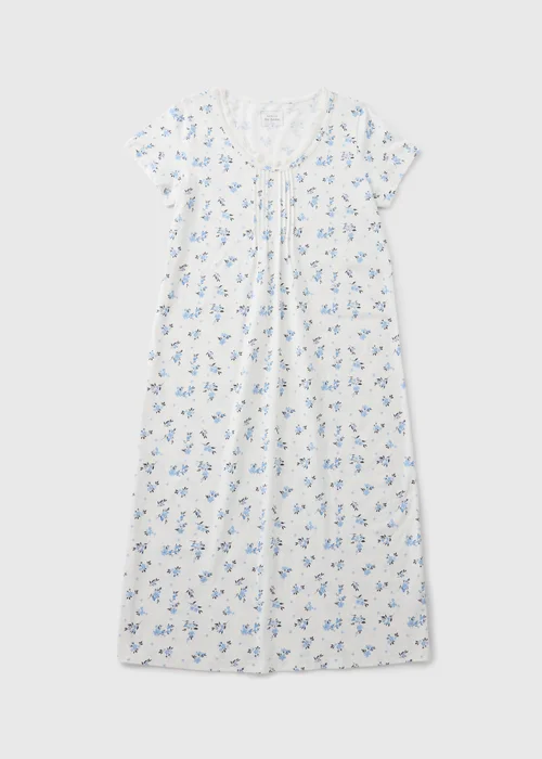 White Ditsy Floral Nightie - Small Image 3