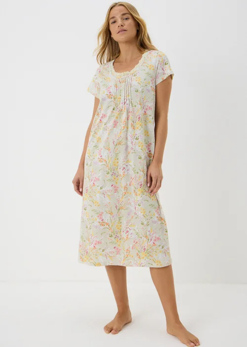 Sage Green Floral Nightie - Small Image 1
