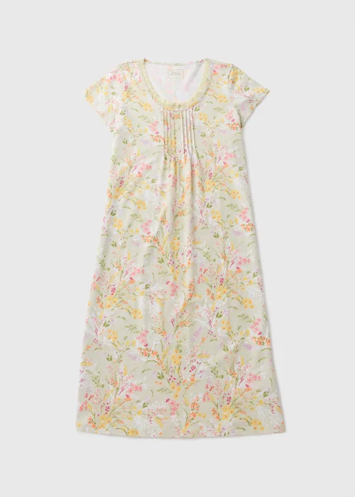 Sage Green Floral Nightie - Small Image 3