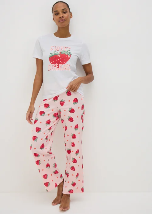 Pink Strawberry Sweet Dreams Pyjama Set - Extra small Image 1