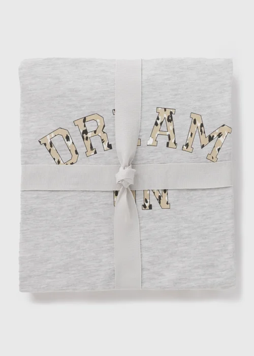 Grey Animal Print Dream On Pyjama Set - Extra small Image 3