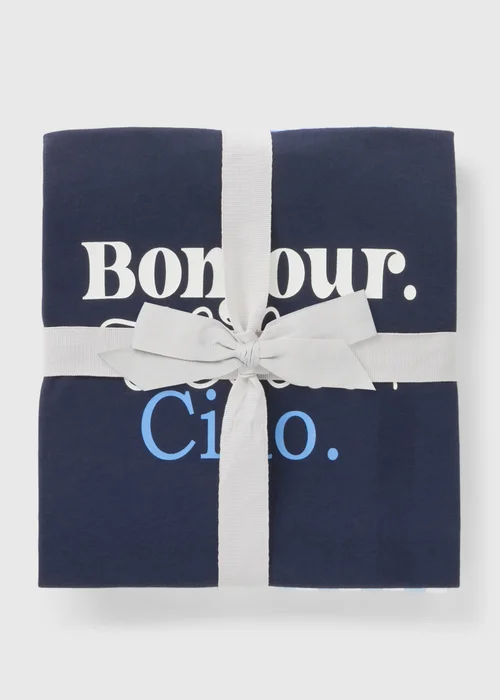 Navy Gingham Bonjour Pyjama Set - Extra small Image 3