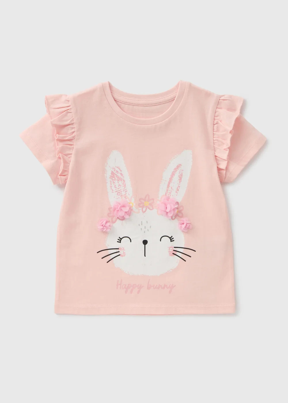 Girls Pink Easter Bunny T-Shirt (1-7yrs) - 2-3 Yrs Image 1