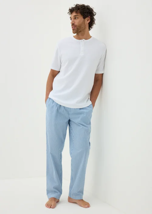 Blue Waffle Stripe Pyjama Set - Extra small Image 1