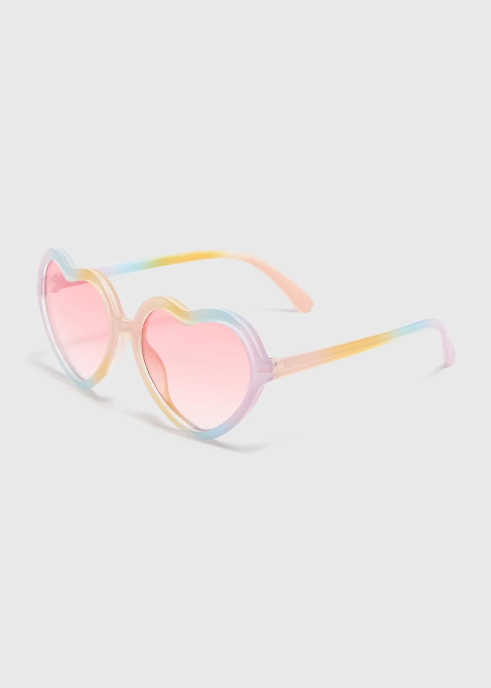 Girls Multicolour Rainbow Heart Sunglasses - One Size Image 1