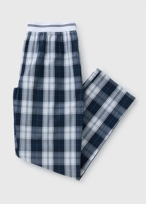Navy Woven Check Pyjama Bottoms - Extra small Image 2