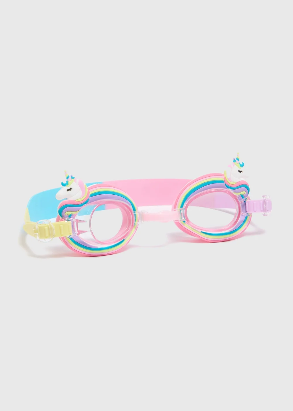 Girls Multicolour Unicorn Swim Goggles - One Size Image 1