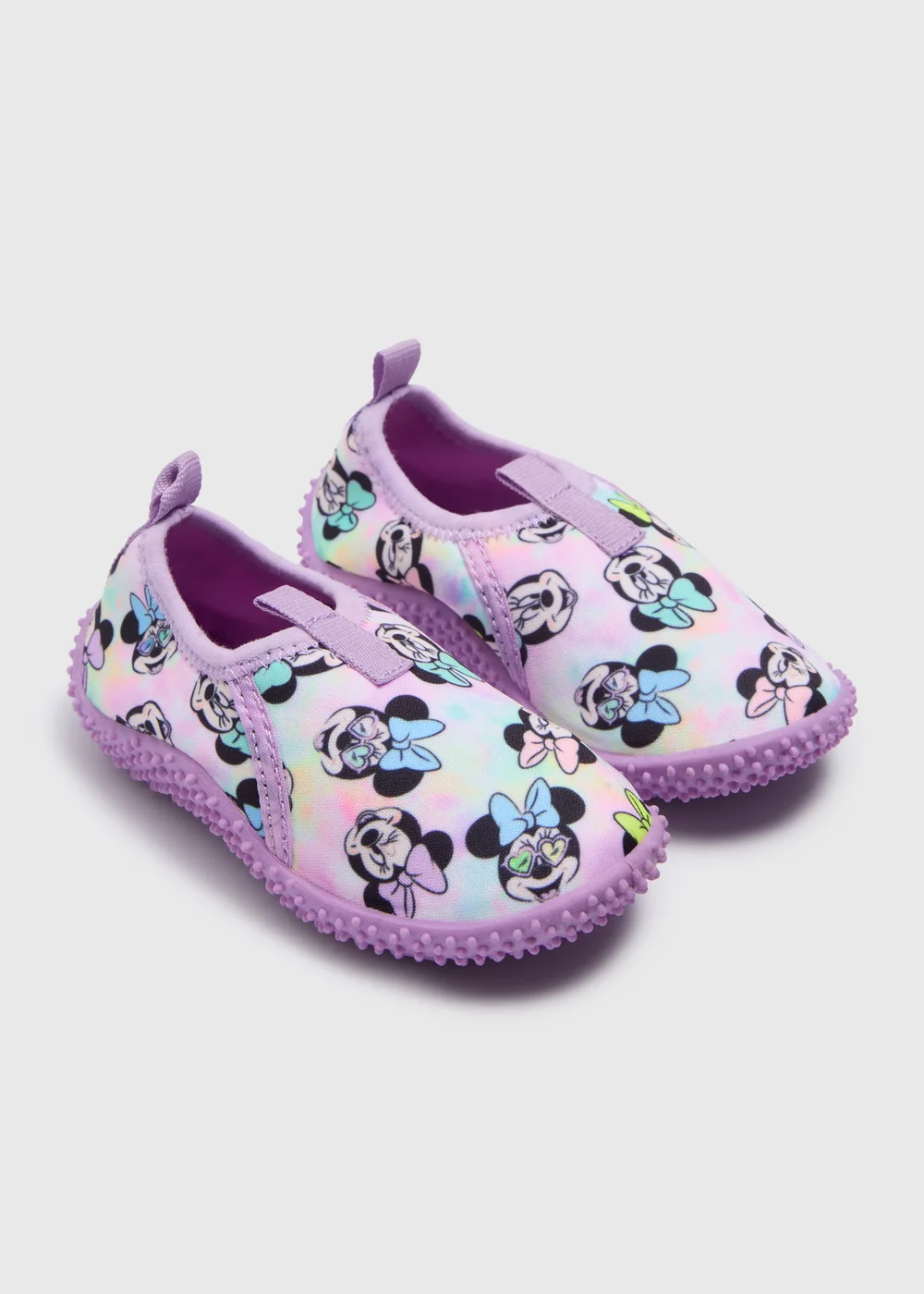 Girls Lilac Minnie Mouse Swim Shoes (Younger 4-12) - 4 Infants Image 1