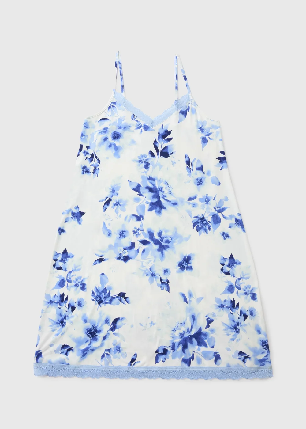 Blue Floral Chemise Nightie - Extra small Image 3