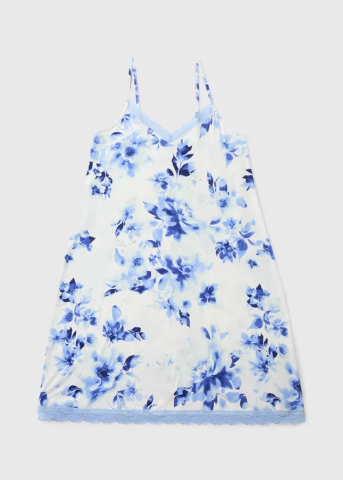 Blue Floral Chemise Nightie - Extra small Image 3