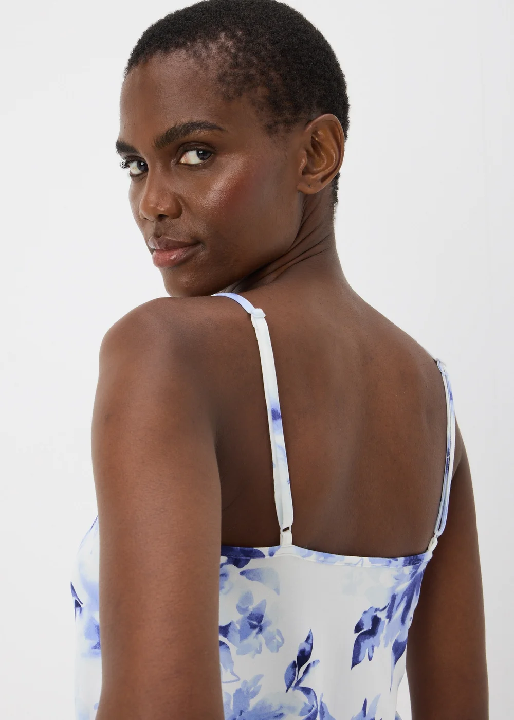 Blue Floral Cami Pyjama Top - Extra small Image 2