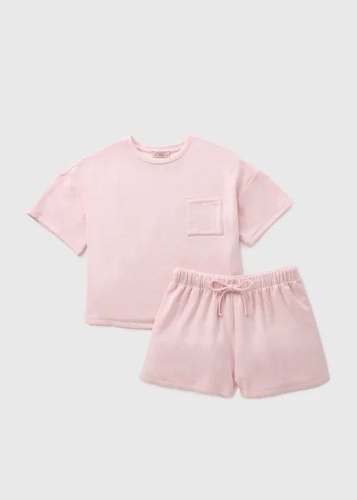 Pale Pink T-Shirt & Shorts Pyjama Set - Extra small Image 2