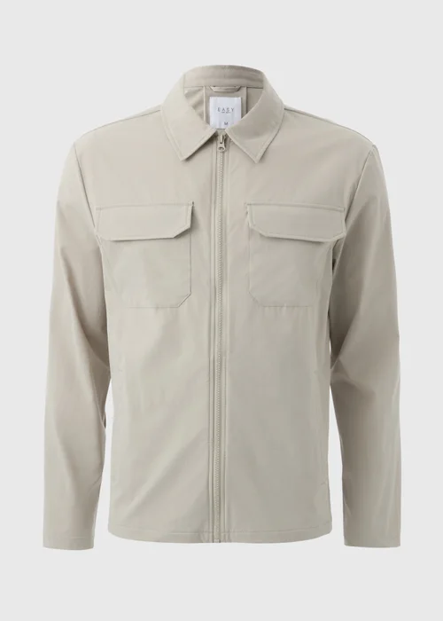 Grey Zip Up Shacket - Small Image 4