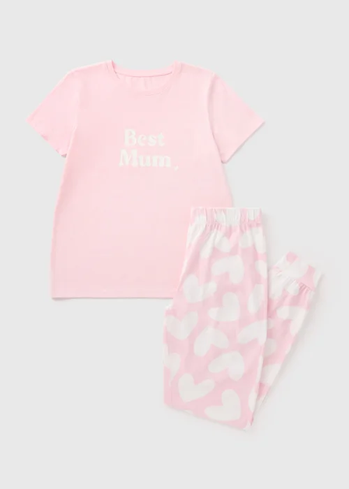 Pink Best Mum Pyjama Set - Small Image 3