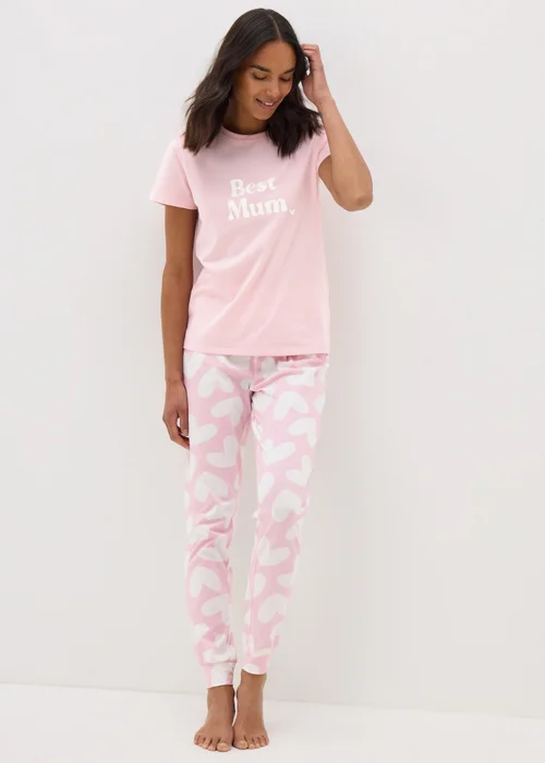 Pink Best Mum Pyjama Set - Small Image 2