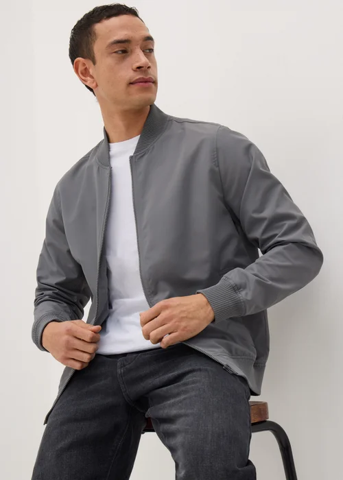 Grey Lightweight Bomber Jacket - S Image 1