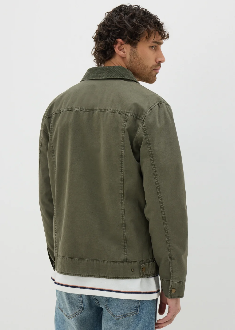 Khaki Canvas Chore Jacket - S Image 2