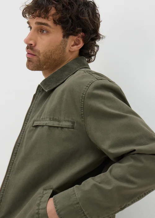 Khaki Canvas Chore Jacket - S Image 3