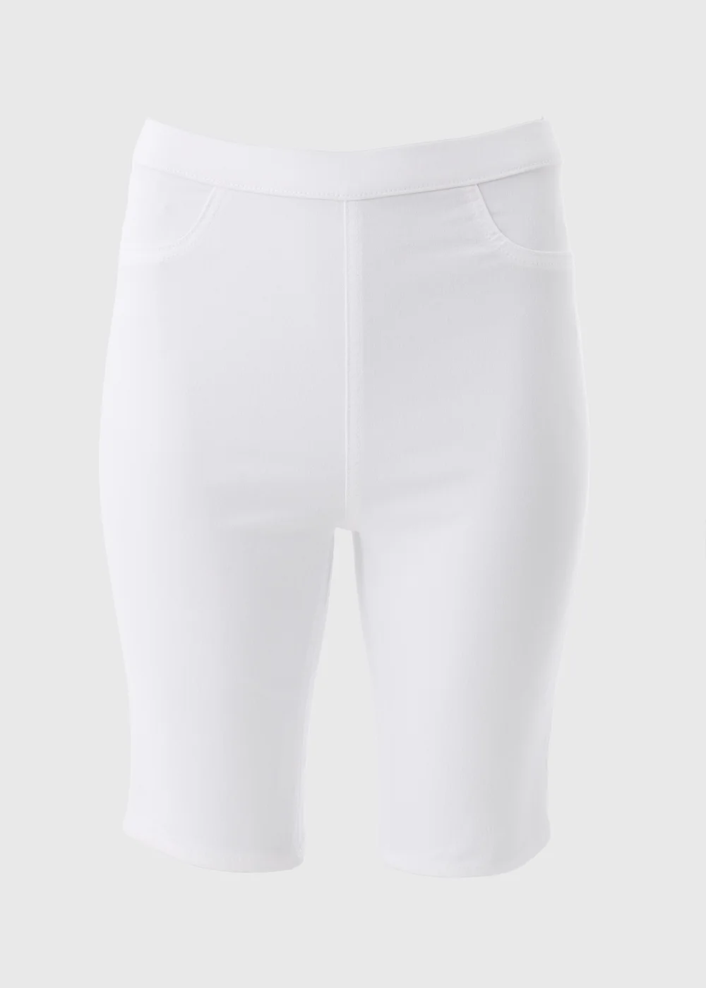 White Rosie Knee Length Shorts - 8 Image 3