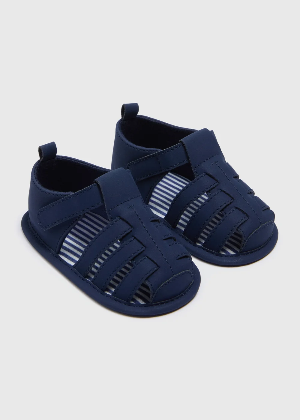 Baby Navy Caged Sandals (Newborn-18mths) - Age 0 - 3 Months Image 1