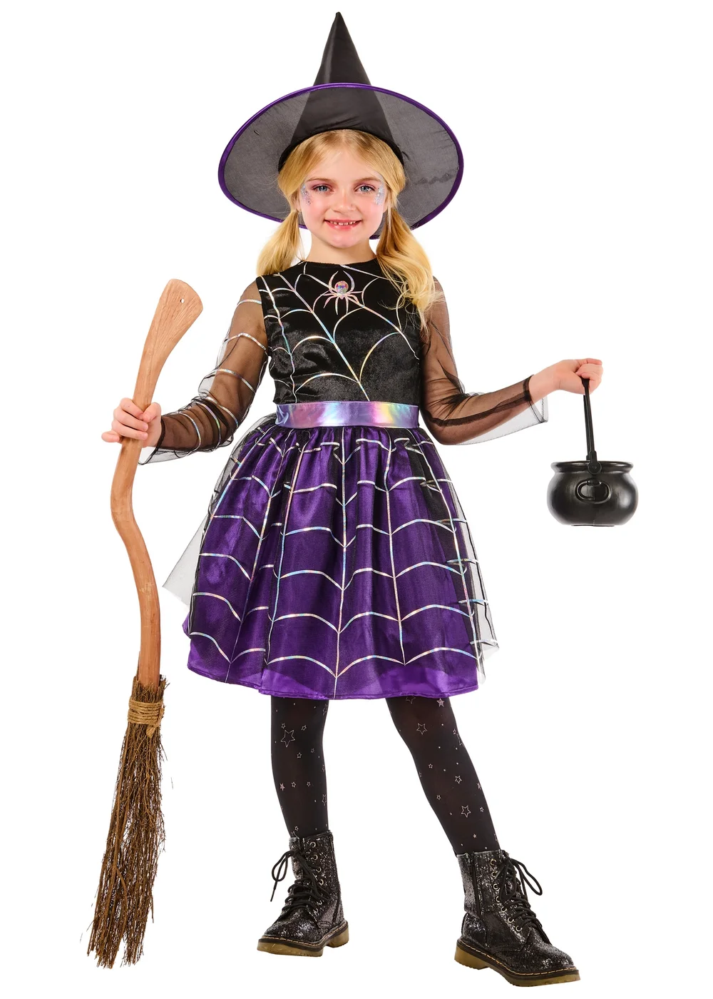 Rubies Kids Cobweb Witch Costume (3-8 Yrs) - 3-4 Yrs Image 4
