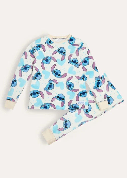 Disney Stitch Girls Fleece Pyjama Set - Age 7-8 Years Image 2